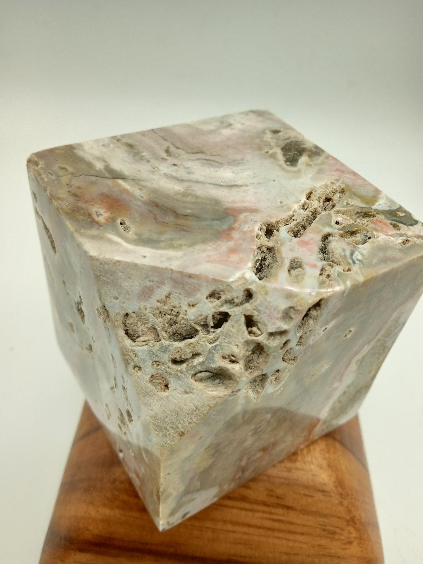 Ocean Jasper 3D Cube w/ Corner Cut