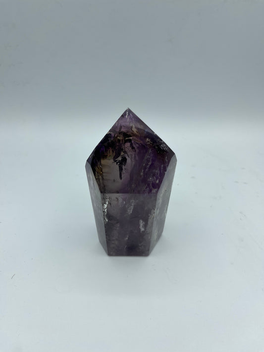 Amethyst and Smoky Quartz Mini Tower