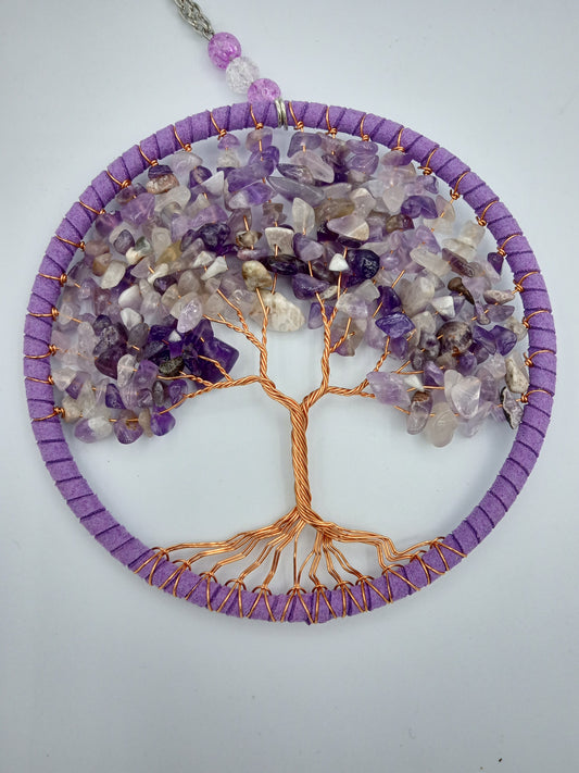 Amethyst Tree of Life Hanging Ornament