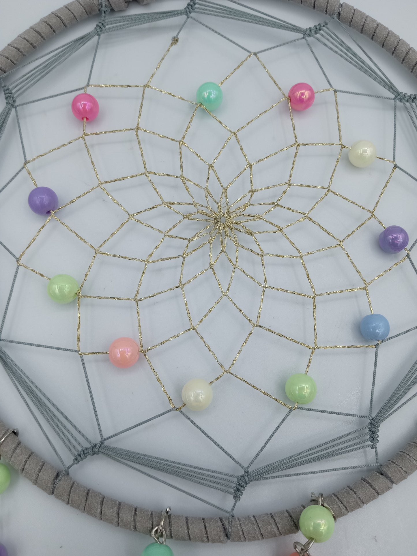 Multicolor Feather and Bead Dreamcatcher
