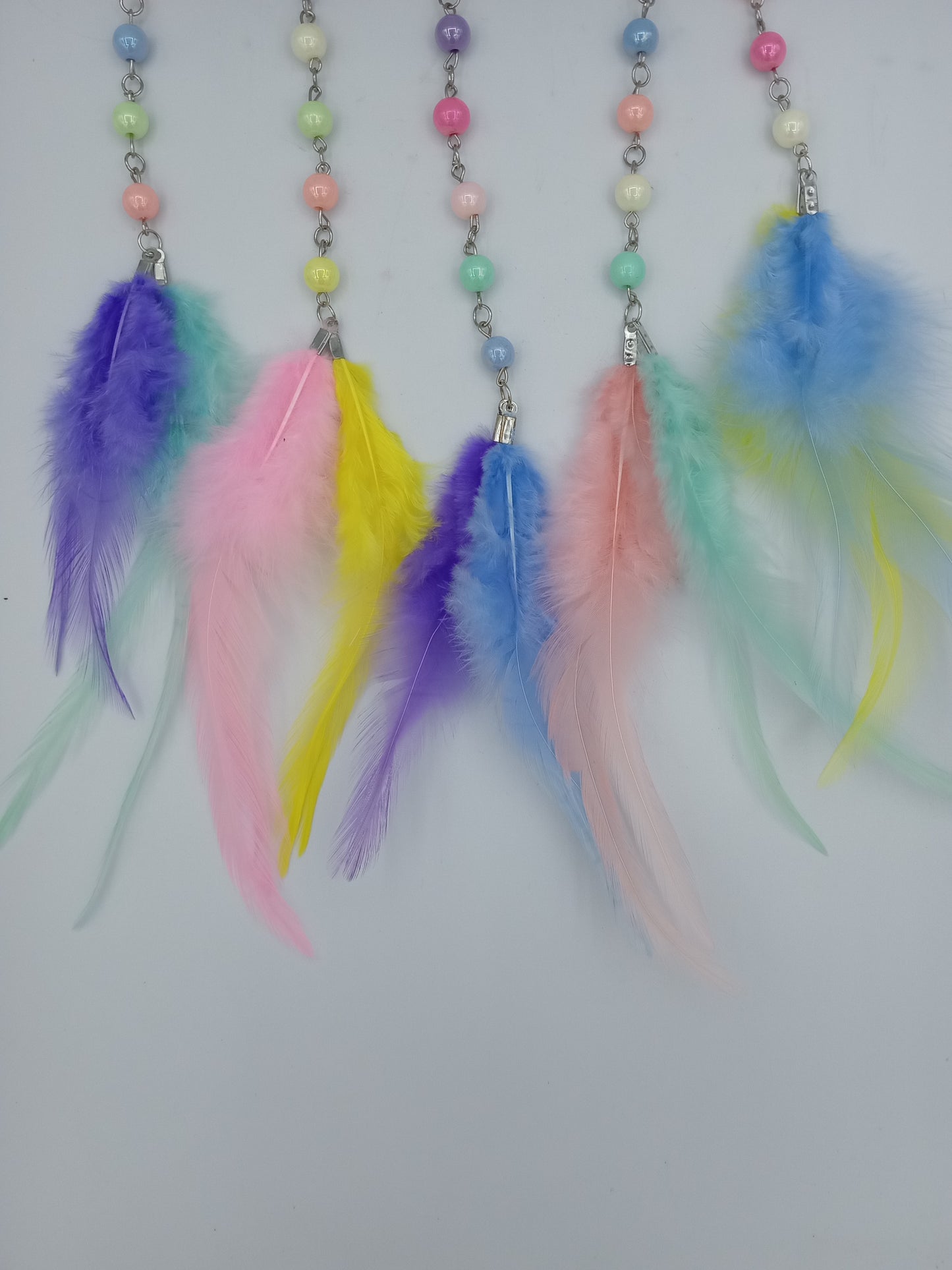 Multicolor Feather and Bead Dreamcatcher