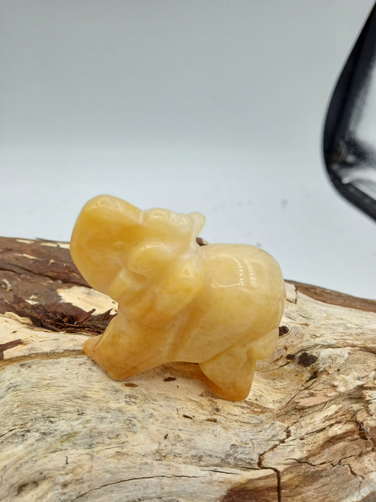 Yellow Calcite Elephant