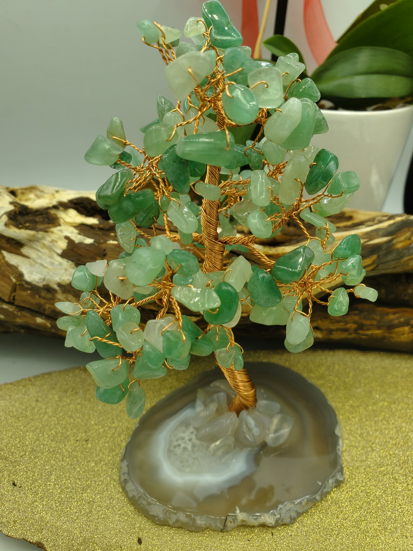 Green Aventurine/Agate Tree