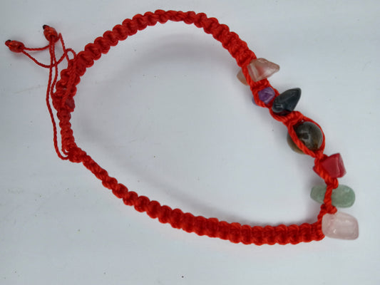 Tiger's Eye Center Red Bracelet