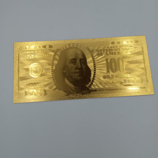 Gold Tone Fortune Benjamin Bill