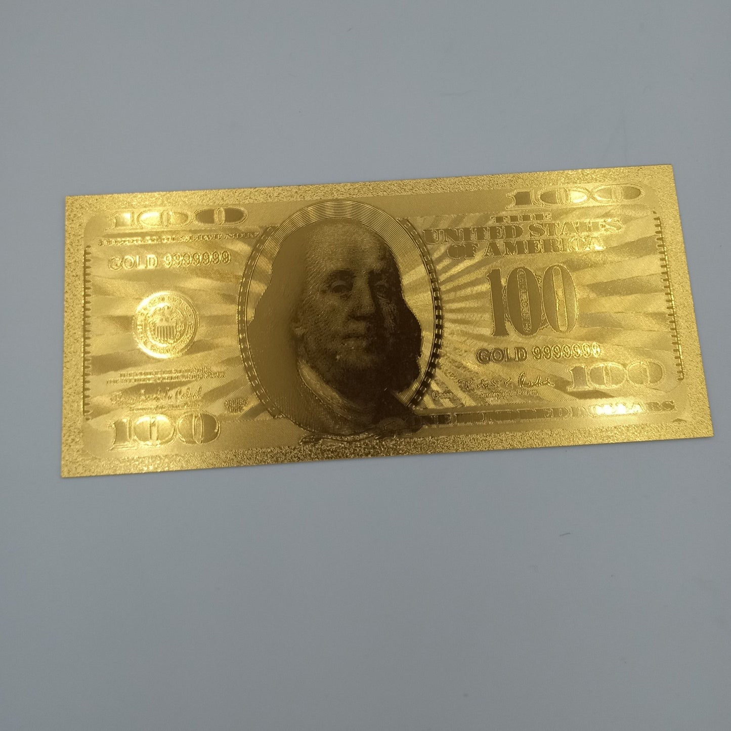 Gold Tone Fortune Benjamin Bill