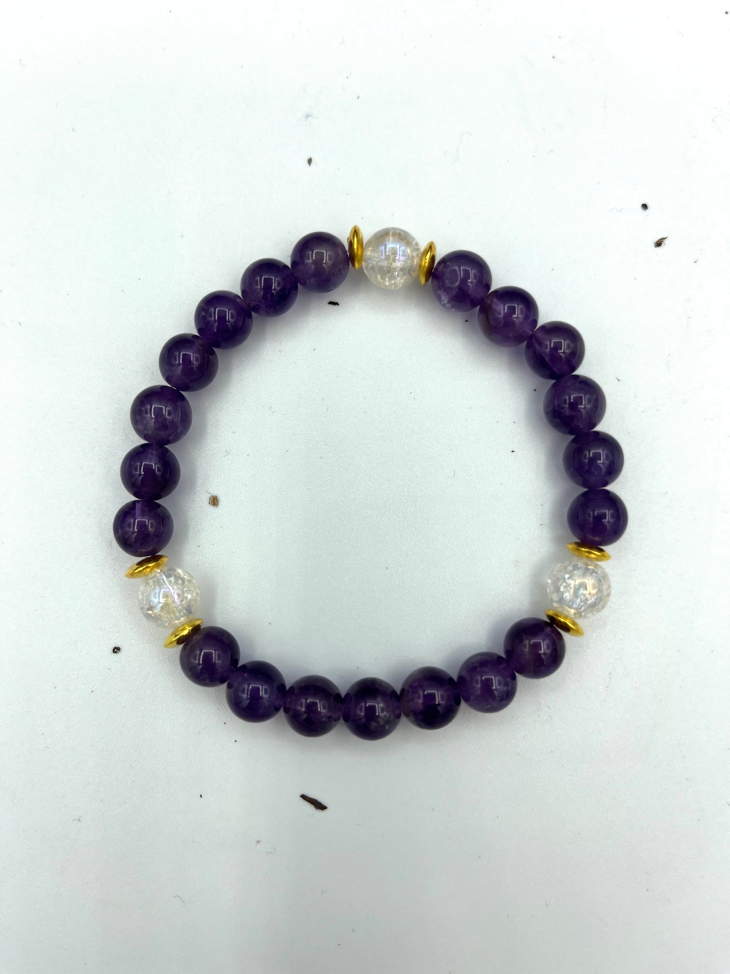 Amethyst Crackle Quartz Bracelet